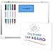 Dry Erase White Board: Hanging Writing, Drawing & Planning Large Whiteboard for Cubicle | 24X18" | 5 Magnetic Markers & Eraser | Easy to Clean Wall White Board for Kids Office, School