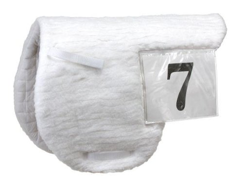 Equiroyal Fleece Number English Pad. Saddle pad. Removable Plastic Number Sleeve