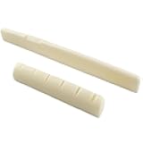 Miwayer 1 pair 6 String YMH Acoustic Guitar Bone Bridge Saddle and Nut Made of Real Bone(Acoustic YHM Bridge 1 pair)