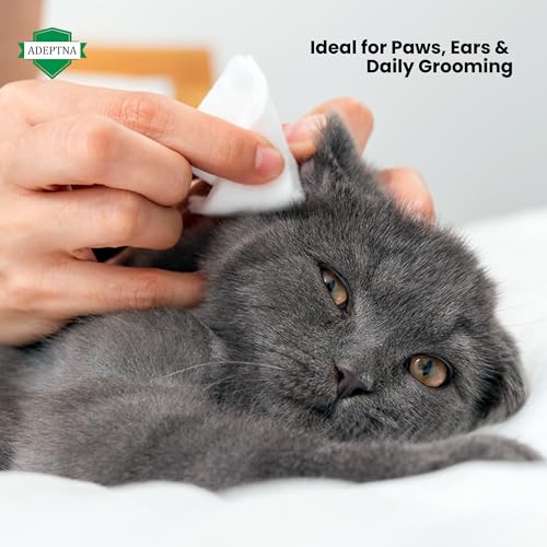ADEPTNA Pack of 200 All-Purpose Antibacterial Pet Wipes – Alcohol-Free, Deodorizing, Wet & Moist Cleaning Wipes for Dogs and Cats, Ideal for Paws, Ears & Daily Grooming - Image 5