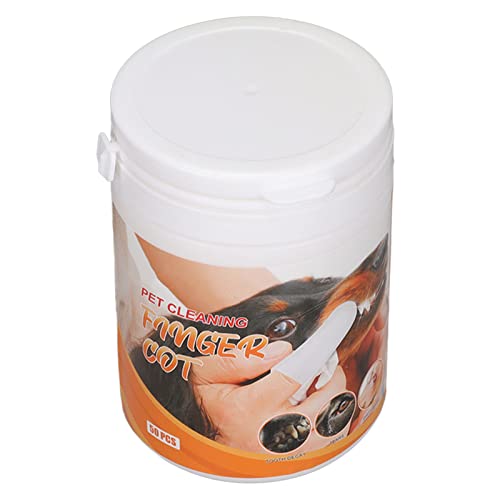 Zerodis Lenço de escova de dentes para cães, lenços dentários para cães pré-embebidos cuidados bucai