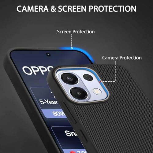 Image of TOUCCH Liquid Silicone Case Cover for Oppo K13 5G| Shock Proof Design & 360 Degree Protection| Premium Soft Black Cover for Oppo K13 5G | Silicone Sand Blast - Black