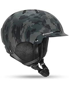 Odoland Skihelm für Erwachsene und Jugend, Snowboardhelm für Herren und Damen, Schneehelm mit Ventilationssystem Abnehmbaren Ohrenpolstern, Brillenkompatibel für Skifahren & Snowboard