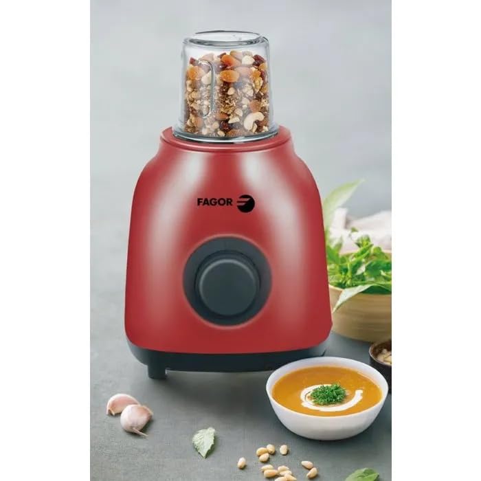 Fagor Standmixer Glas 1,5 L mit Zerkleinerer 500 ml 400 W Rot FGB2153