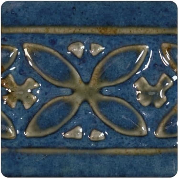 AMACO Potter's Choice PC-24 Sapphire Float Denim Blue High Fire Glaze Pint, 16 oz. (473 mL), Layerable Mid-High Fire Cone 5-6 (PC) Liquid Ceramic Pottery Glaze for Bisque