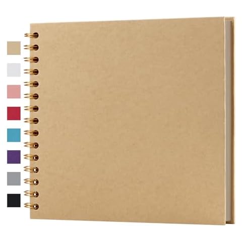 potricher 8x8 Inch Hardcover Scrapbook Album Cover
