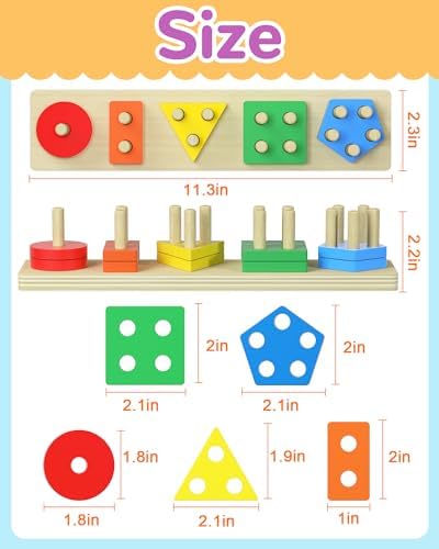 Montessori Toys for 1 2 3 Year Old Boy Girl, Toddler Learning Toys Gifts — view 5