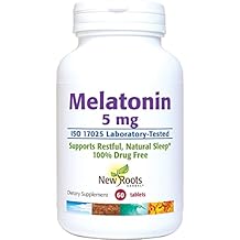 New Roots | Melatonin 5 mg, Natural Sleep Supplment formulated by Naturopathic Doctors, Non-Habit Forming 60 Tablets
