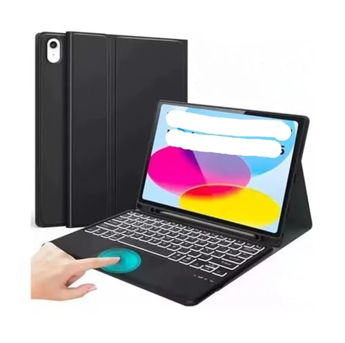 Luopan �^�u���b�g�P�[�X�ƃJ�o�[, �L�[�{�[�h�ƃP�[�X�̃Z�b�g iPad Pro 11 �C���` 2018-2022 ���j�o�[�T���ɍœK(Black+touch backlit keyboard)