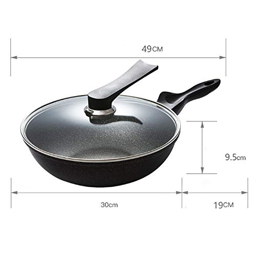 Wok de piedra Maifan antiadherente con mango desmontable miniatura 2