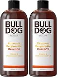 BULLDOG - Körperpflege für Männer | Zitrone & Bergamotte Duschgel | frisches & revitalisierendes Duschgel | 500ml (Packung mit 2)