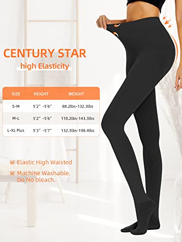 Winter Fleece Lined Tights For Women Warm Opaque Pantyhose Thermal High Waist Adult Tights Deep Nude Large-X Large #TOP5