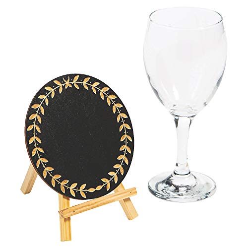Fun Express - Round Laurel Chalkboards W/Easel (6pc) for Wedding