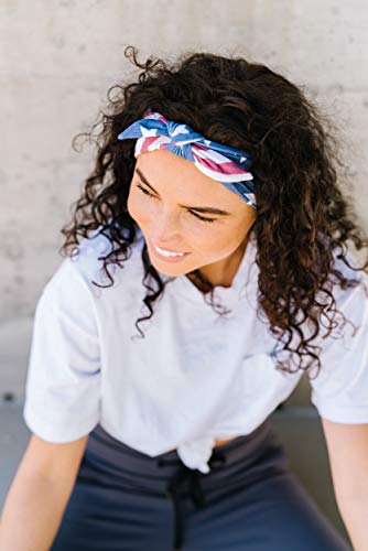 Maven Thread Bow Liberty, Workout Headbands For Women, Wide Headbands W/Bow, Sports Running Headband For Exercise, Gym Hairband Athletic Workouts And Yoga 4" Thick Non Slip Sweatbands For Women 2Pk #TOP6