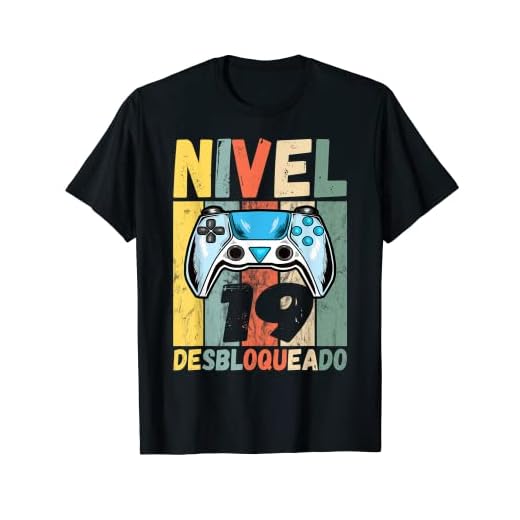 Nivel 19 Desbloqueado Gamer 19 Años 19 Cumpleaños Camiseta
