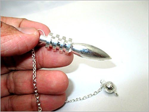 Miniatura 5 de Jet Egyptian 4 Plate Isis Karnak Silver Pendulum 4 Ring Chamber Reiki Wiccan Free Booklet Jet International Crystal Therapy Healing Dowsing La