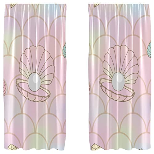 Cortinas opacas para evitar luz en el cuarto de bebés rosa perla 2