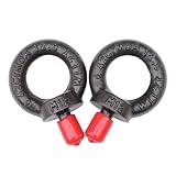 12.9 Heavy Duty Shoulder Eyebolt, 2T Working Load Limit,1/2-Inch Lifting Eyebolt,Industrial Grade Heavy Duty Forged Steel for Truck Tractor Bucket Use As Towing&Pulling Point (M12(1/2