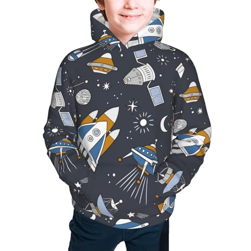 Space Cars Kid Hoodies Boys Sweatshirts Girls Pullover with Pocket3