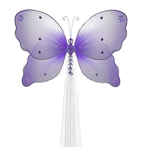 The Butterfly Grove Emily Butterfly Curtain Tieback for Baby, Purple Wisteria, Small/5