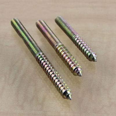 Ochoos M4 M5 M6 20-80mm Long Double-Headed catechail Furniture Screw Sliding Door Wood self Tapping Sofa Bolts Furniture Fastener Bolt - (Dimensions: M4 x 20mm 10Pcs)