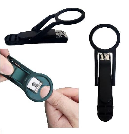 KACHKIT Magnifying Nail Cutter with 3X Zoom Lens | Precision Nail Clipper with Enhanced Visibility,Fingernails & Toenails | Professional Nail Care Tool for Seniors & Adults(multi-color)