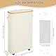 Vicyak 52L XL Toilettenpapier Aufbewahrung Korb, Bambus Badezimmer Organizer für 24 normale Rollen oder 18 Mega-Rollen, Papierkorb mit Deckel und Griff, Toilettenpapier Behälter mit Umlenkrolle, Beige