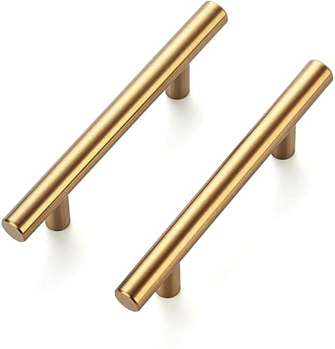 Image of Ravinte 30 Pack 6 inch Cabinet Pulls Brushed Brass Stainless Steel Kitchen Drawer Pulls Cupboard Handles Cabinet Handles 3.75 inch Hole Center