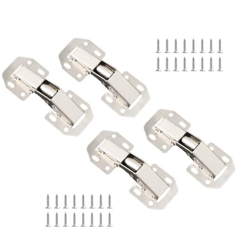 Bisagras puertas cocina 4 unidades - Bisagras armario de 4 pulgadas de metal - Bisagra puerta cocina fuerte, silenciosa y duradera - Fácil de instalar bisagras