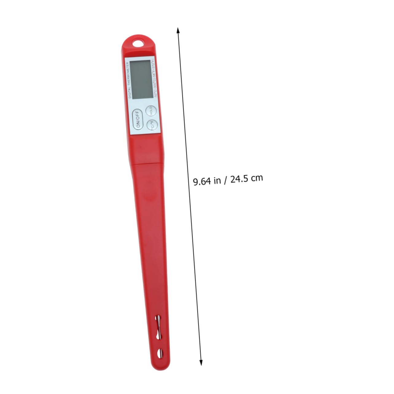 PRETYZOOM 3piezas Digital De Probeta De Inoxidable Para Alimentos Medidor De Temperatura Instantáneo Para Cocina y Bbq Rojo