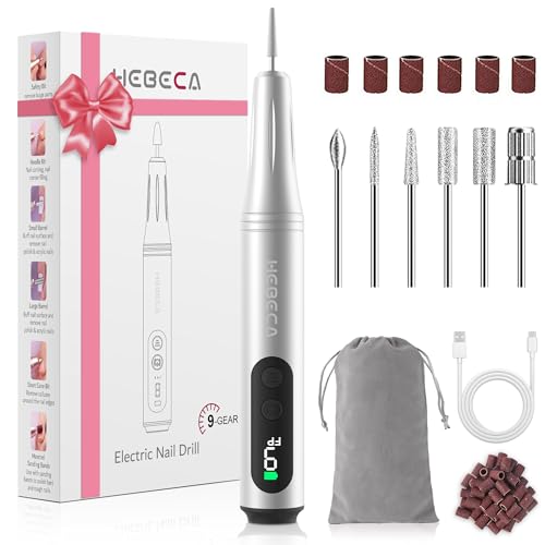 Lime à ongles électrique rechargeable HEBECA pour ongles en acrylique et gel