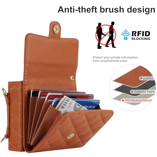 Coque Oppo Find N2 Flip 5G 2023 étui portefeuille cuir brun avec sangle - 4