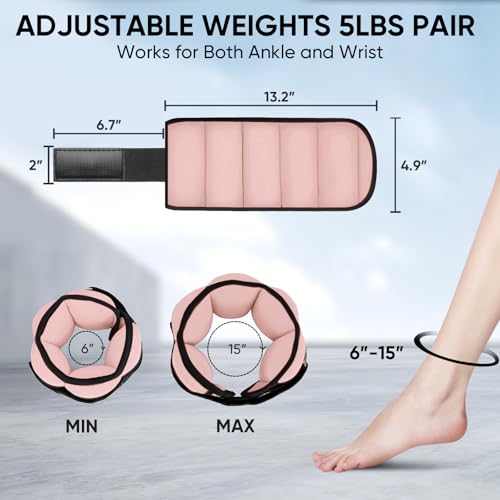 Image of APEXUP Adjustable Ankle Weights for Women and Men, Modularized Leg Weight Straps for Yoga, Walking, Running, Aerobics, Gym, Physical Therapy