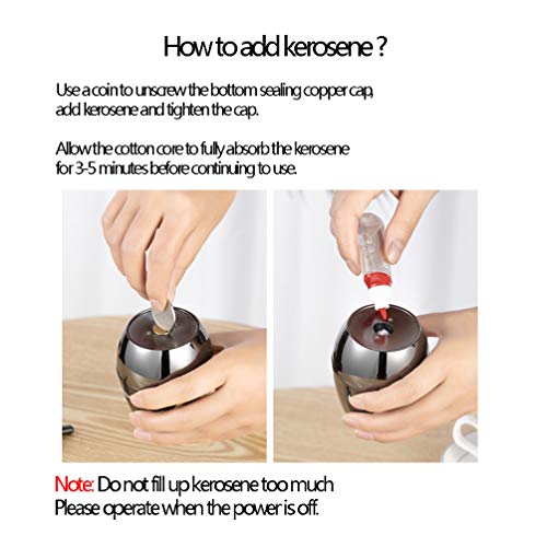 Permanent Match,Ten Thousand Match Lighter,The Forever Lighter,Matchstick Fire Starter Kerosene Refillable Lighter,Chargeable Electronic Lighter Great Gift For Father Husband Boyfriend,No Oil (Black) #TOP2