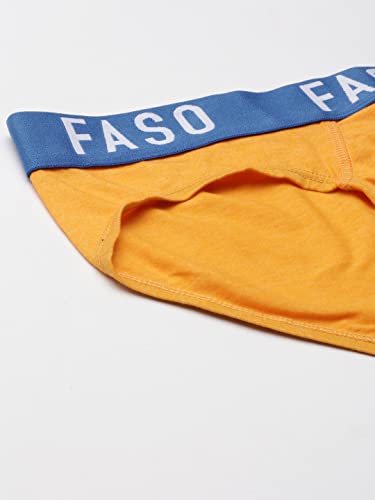 Image of F A S O Men's Cotton Rich Brief | Soft & Breathable Innerwear | Cushioned Waistband | Comfort Fit | Everyday Wear