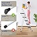 4-Step Ladder with Tool Platform, Wide Anti-Slip Platform & Thick Rubber Feet - Lightweight Heavy Duty Foldable & Portable - 330 lbs Capacity, Rubber Handgrip, Folding Step Stool - White