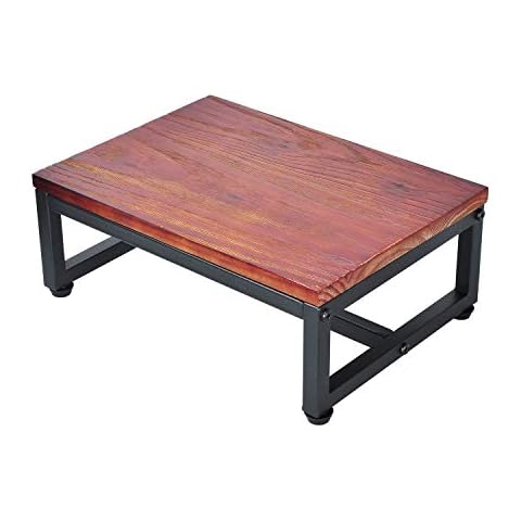 ECROCY - Taburete de Madera con Estructura de Hierro Cover