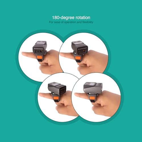 Image of FINGERS QuickScan Ring WL207 Super Compact & Ultra-Portable Ring Barcode Scanner (3-in-1: Wireless (2.4 GHz) | Bluetooth | Wired (with Type-C), Wireless 2D Imager, Quick Plug-n-Play.