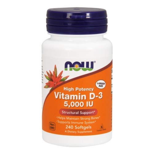 Now Foods, Vitamin D-3, High Potency, 5,000 IU, 240 Softgels