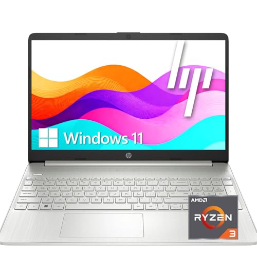 HP 15.6' Business Laptop | Powerful AMD Ryzen 3 CPU | 2026 Edition | 8GB RAM | 256GB PCIe SSD | Long Battery Life | Windows 11 with Office 365 for The Web | All-Day Performance for Work & Study