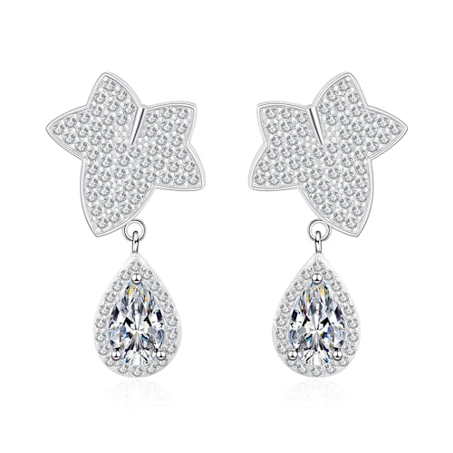 Boucles d'oreilles moissanite en argent 925, le cadeau idéal de mariage