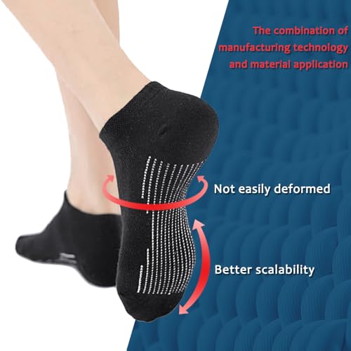 Low Cut Cotton Sock Solid Black Ankle Sock Soft Cotton Blend Sweat Proof for Daily Wear and Athletic Solid Color Style for Men's Gift Packaging 8 in 1 Easy Carrying US Size: 6-94