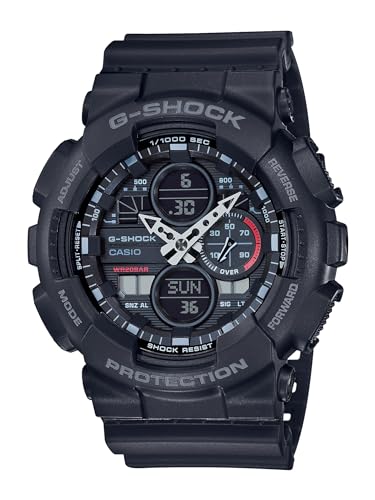 Casio G-Shock GA140-1A1 | Analog-Digital Watch | 200M Water Resistant | Shock & Magnetic Resistant | Dual Time Display | Sporty & Casual Design
