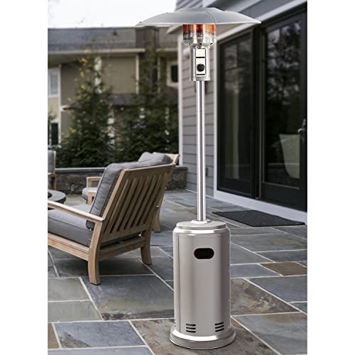 Premium Stainless Steel Gas Patio Heater | 8.8kW Heater | Eco High Power Gas Heater | Perfect For Outdoor In Winter