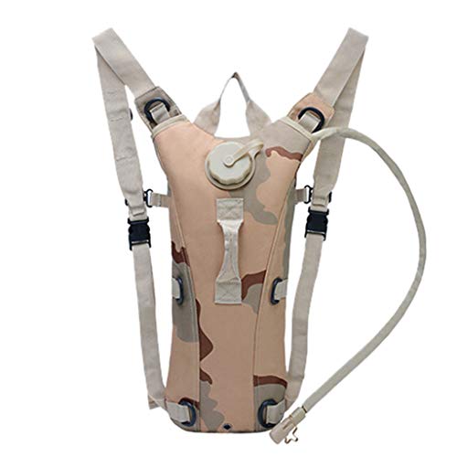 Unisex Newest Outdoor Climbing Water Bag with Straw, Adjustable Strap Tactical Camouflage 3L