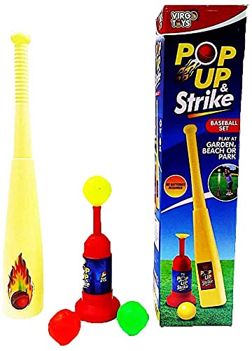 Toy Mall Baseball Popup & Strike with Automatic Ball Launcher for Kids