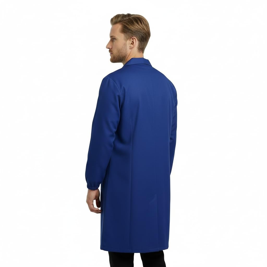 Blouse de travail pour homme, bleu, coton lourd, pour entrepôt et laboratoire