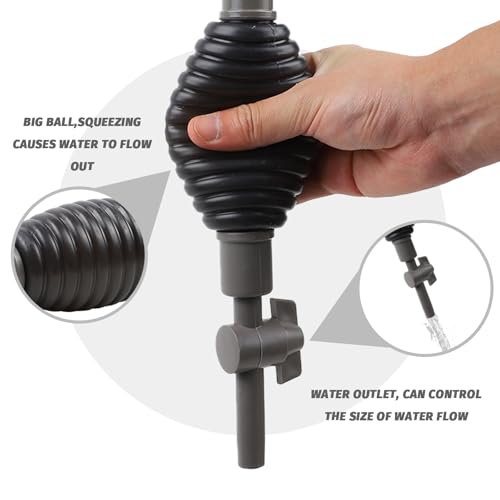 Image of Aquarium Gravel Cleaner Siphon Vacuum, manually Operated Water Changer kit and Cleaning Tools