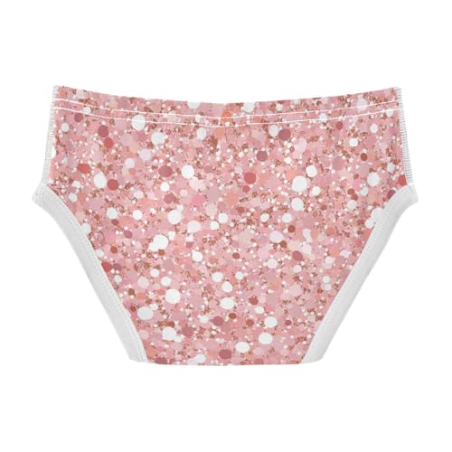 KLL Rose Gold Pink Glitter Toddler Boys Comfort Nighttime Underwear Cute Children Panties2