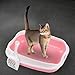 Cat Litter Kitten Toilet Open Kitty Litter Pan,Cat Open Top Pet Litter Tray Easy to Install Cat Litter Basin for All Kinds of